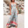 CUPSHE Women’s Maxi Dress Floral Print Twisted V Neck Sleeveless Long Dress Summer Casual Dress(Mint Floral)