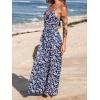 CUPSHE Women’s Maxi Dress Floral Print Twisted V Neck Sleeveless Long Dress Summer Casual Dress(Navy Paisley)