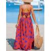 CUPSHE Women’s Maxi Dress Floral Print Twisted V Neck Sleeveless Long Dress Summer Casual Dress(Purple Floral)