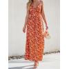 CUPSHE Women’s Maxi Dress Floral Print Twisted V Neck Sleeveless Long Dress Summer Casual Dress(Red Paisley)