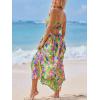 CUPSHE Women’s Maxi Dress Floral Print Twisted V Neck Sleeveless Long Dress Summer Casual Dress(Tropical Floral)