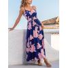 CUPSHE Women’s Maxi Dresses Casual Summer Sundress Sleeveless Floral Spaghetti Straps Long Beach Formal Dress(Navy Floral)