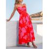 CUPSHE Women’s Maxi Dresses Casual Summer Sundress Sleeveless Floral Spaghetti Straps Long Beach Formal Dress(Red Floral)
