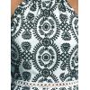 CUPSHE Women’s Midi Dress Halter Paisley Sleeveless Cutout Waist Long Beach Boho Summer Dress(Black Paisley)