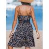 CUPSHE Women’s Mini Dress V Neck Tropical Floral Beach Sleeveless Adjustable Straps Casual A Line Summer Vacation Dresses(Navy Ditsy)