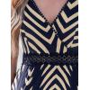 CUPSHE Women’s Mini Dress V Neck Tropical Floral Beach Sleeveless Adjustable Straps Casual A Line Summer Vacation Dresses(Navy Pattern)