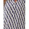 CUPSHE Womens Summer Dresses V Neck Sleeveless Striped Button Up Mini Casual Coverup Dress(Navy Wave)