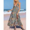 CUPSHE Womens Summer Maxi Dress 2026 Sleeveless Long Sundresses Spaghetti Strap Flowy Boho Beach Vacation Dress(Blue)