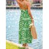 CUPSHE Womens Summer Maxi Dress 2026 Sleeveless Long Sundresses Spaghetti Strap Flowy Boho Beach Vacation Dress(Floral Green)