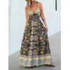 CUPSHE Womens Summer Maxi Dress 2026 Sleeveless Long Sundresses Spaghetti Strap Flowy Boho Beach Vacation Dress(Paisley)