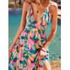 CUPSHE Womens Summer Maxi Dress 2026 Sleeveless Long Sundresses Spaghetti Strap Flowy Boho Beach Vacation Dress(Tropical)