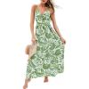 CUPSHE Women’s Maxi Dress Floral Print Twisted V Neck Sleeveless Long Dress Summer Casual Dress(Green Paisley)