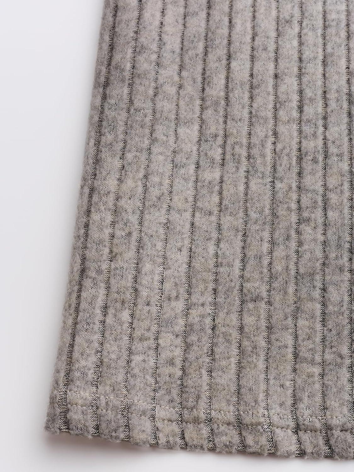 imageCUPSHE Womens Top Woven V Neck Short Sleeves Jersey Blouse Casual LooseGrey