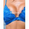 CUPSHE Bikini Set for Women Bathing Suit High Waisted Scalloped V Neck Two Pieces Swimsuit(Sapphire Blue)