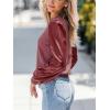 CUPSHE Faux Leather Tops for Women Long Sleeve Mock Neck Blouse Fall Fashion 2025(Wine Red)