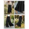 CUPSHE Palazzo Pants for Women Smocked Waist Boho Western Flowy Wide Leg Pant(2-black)