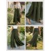 CUPSHE Palazzo Pants for Women Smocked Waist Boho Western Flowy Wide Leg Pant(2-green)