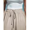 CUPSHE Palazzo Pants for Women Smocked Waist Boho Western Flowy Wide Leg Pant(Grey)