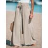 CUPSHE Palazzo Pants for Women Smocked Waist Boho Western Flowy Wide Leg Pant(Grey)