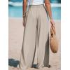 CUPSHE Palazzo Pants for Women Smocked Waist Boho Western Flowy Wide Leg Pant(Grey)