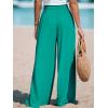 CUPSHE Palazzo Pants for Women Smocked Waist Boho Western Flowy Wide Leg Pant(Mint Green)