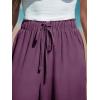 CUPSHE Palazzo Pants for Women Smocked Waist Boho Western Flowy Wide Leg Pant(Purple)