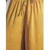 CUPSHE Palazzo Pants for Women Smocked Waist Boho Western Flowy Wide Leg Pant(Yellow Mustard)