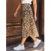 CUPSHE Skirts Women Leopard Print Elasticized Waist Midi Skirt Casual Vacation(Brown)