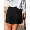 CUPSHE Skirts Women Mini Skirt Side Slit High Waist Solid Casual Vacation(Black)