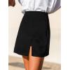 CUPSHE Skirts Women Mini Skirt Side Slit High Waist Solid Casual Vacation(Black)