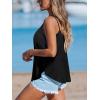 CUPSHE Summer Tank Tops for Women Eyelet Embroidery Shirts Scoop Neck Sleeveless Relaxed Blouse Casual Loose Beach Coverups(Black)