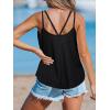 CUPSHE Summer Tank Tops for Women Eyelet Embroidery Shirts Scoop Neck Sleeveless Relaxed Blouse Casual Loose Beach Coverups(Black)