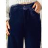CUPSHE Velvet Pants for Women Wide Leg Dressy Velour Palazzo Work Pants with Pockets(Blue)
