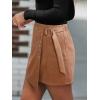 CUPSHE Women Fringe Skirts Western Cowgirl Terra Cotta High Waist Mini Skirt Suede Tassel Short Counrty Concert(Brown Studded)