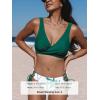 CUPSHE Women’s Bikini Swimsuit Front Cross Lace Up Two Piece Bathing Suit(Emerald Green/Leaf)