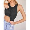 CUPSHE Womens Built in Bra Tank Tops Ribbed Sleeveless 2025 Summer Basic Tops(Black)
