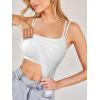 CUPSHE Womens Built in Bra Tank Tops Ribbed Sleeveless 2025 Summer Basic Tops(B-white)