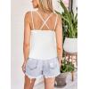CUPSHE Womens Built in Bra Tank Tops Ribbed Sleeveless 2025 Summer Basic Tops(B-white)