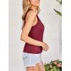CUPSHE Womens Built in Bra Tank Tops Ribbed Sleeveless 2025 Summer Basic Tops(Red)