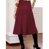 CUPSHE Women’s Button Front Midi Skirts A-line High Waist Long Skirt Western Casual Vacation(Red)