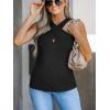 CUPSHE Women’s Cross Front Tank One‑Shoulder Knit Fitted Ribbed Stretch Top Beach Summer(Black)