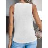 CUPSHE Women’s Cross Front Tank One‑Shoulder Knit Fitted Ribbed Stretch Top Beach Summer(White)