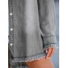 CUPSHE Womens Denim Shirt Dress Long Sleeve Button Down Casual Loose Jean Dresses with Pockets(Grey)