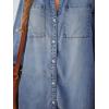 CUPSHE Womens Denim Shirt Dress Long Sleeve Button Down Casual Loose Jean Dresses with Pockets(Sky Blue)