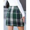 CUPSHE Women’s High Waist Plaid Skirt Causal Bodycon Pencil Wool Mini Skirts Winter Fall A Line Elegent Outfits(Green)