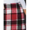CUPSHE Women’s High Waist Plaid Skirt Causal Bodycon Pencil Wool Mini Skirts Winter Fall A Line Elegent Outfits(Red)