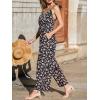 CUPSHE Womens Jumpsuit, Summer Sleeveless Floral Print Straight Leg Jumpsuits Outfit Casual for Vacations Beaches(Black)