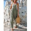 CUPSHE Women’s Jumpsuits Straight Leg Jumpsuit Sleeveless Front Pocket Outfit Casual Dressy(Green)