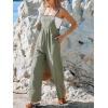 CUPSHE Women’s Jumpsuits Straight Leg Jumpsuit Sleeveless Front Pocket Outfit Casual Dressy(Green)