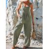 CUPSHE Women’s Jumpsuits Straight Leg Jumpsuit Sleeveless Front Pocket Outfit Casual Dressy(Green)